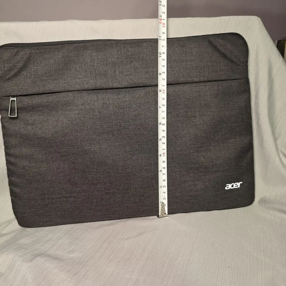 Acer Laptop Sleeve Gray Padded Zippered Carrying Bag 15.6 Inch